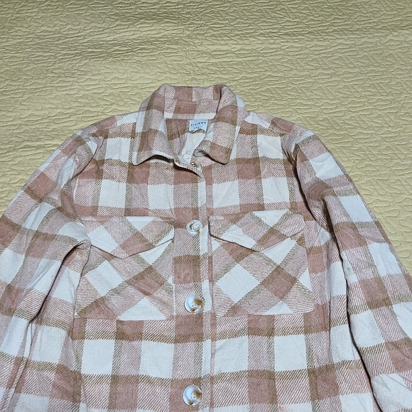 Ellison flannel plaid shacket lightweight jacket size S - Picture 3 of 9